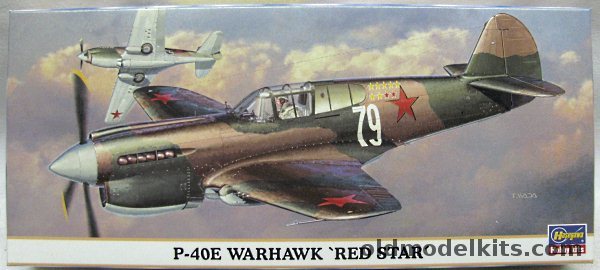 Hasegawa 1/72 P-40E Warhawk - Red Star - Two USSR Aces, 00274 plastic model kit